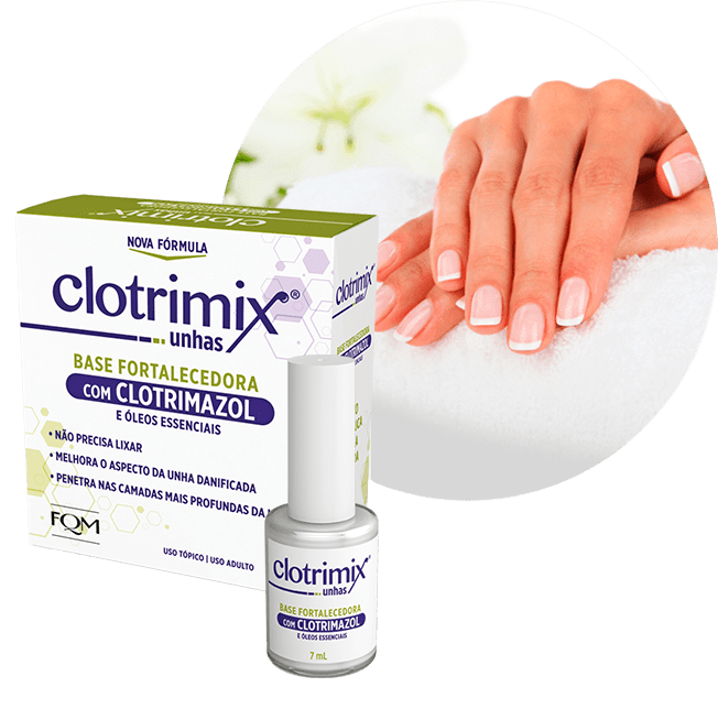 clotrimix unhas - base fortalecedora com clotrimazol